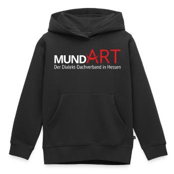 MundArt - Der Dialekt Dachverband in Hessen - Kinder Premium Organic Hoodie - Schwarz - Vorne - AI Model Kid Male (0cm)