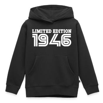 1946 - Né en 1946 - Fantastique depuis 1946 - Sweat Premium à capuche enfant bio - noir - Devant - AI Model Kid Male (0cm)