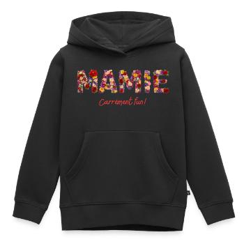 Granny Floral Fun - Geschenkidee - Kinder Premium Organic Hoodie - Schwarz - Vorne - AI Model Kid Male (0cm)