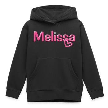 Melissa Name Balloon Police - Sweat Premium à capuche enfant bio - noir - Devant - AI Model Kid Male (0cm)