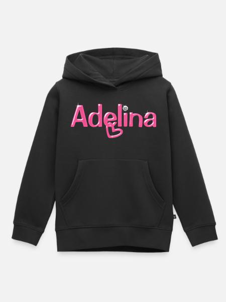 Adelina Naam Ballon Lettertype - Kinder Premium hoodie biologisch - zwart