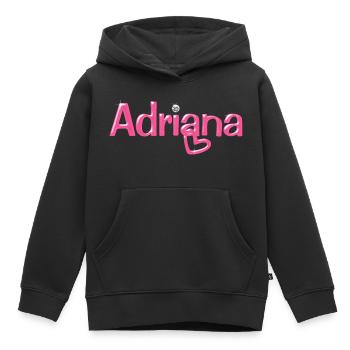 Adriana Name Balloon Police - Sweat Premium à capuche enfant bio - noir - Devant - AI Model Kid Male (0cm)