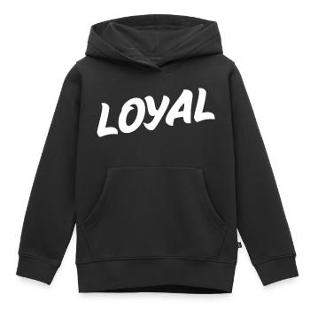Loyal Loyalty - Kids Premium Organic Hoodie - black - Front - AI Model Kid Male (0cm)