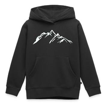 montagnes - Sweat Premium à capuche enfant bio - noir - Devant - AI Model Kid Male (0cm)