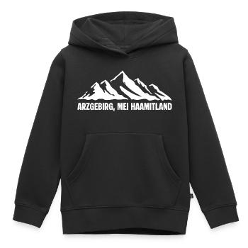 Erzgebirge Mundart - Kinder Premium Organic Hoodie - Schwarz - Vorne - AI Model Kid Male (0cm)