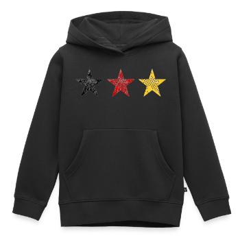 Coupe du Monde d'étoiles (Allemagne, Football) - Sweat Premium à capuche enfant bio - noir - Devant - AI Model Kid Male (0cm)