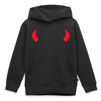 devil - Kids Premium Organic Hoodie - black - Front - AI Model Kid Male (0cm)