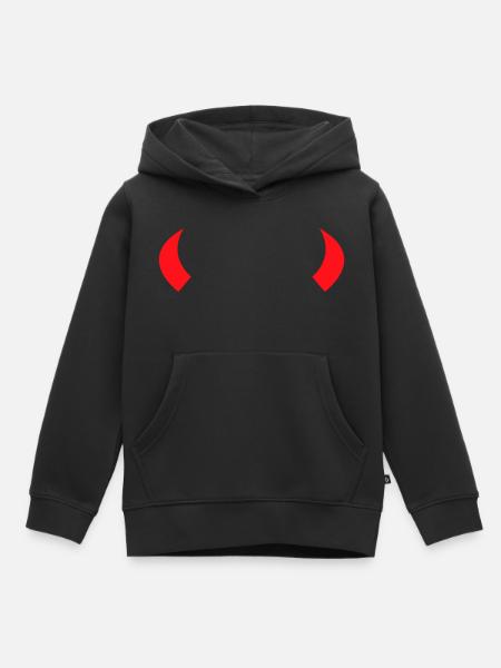 Teufelhörner Teufel Teufelchen - Kinder Premium Organic Hoodie - Schwarz