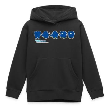 Der Elefant - Drehung - Kinder Premium Organic Hoodie - Schwarz - Vorne - AI Model Kid Male (0cm)