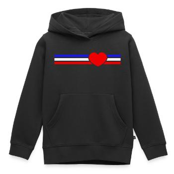 Schleswig-Holstein Herz - Kinder Premium Organic Hoodie - Schwarz - Vorne - AI Model Kid Male (0cm)