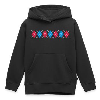 Norwegermuster Rauten Karos Weihnachten Christmas - Kinder Premium Organic Hoodie - Schwarz - Vorne - AI Model Kid Male (0cm)