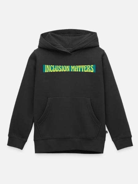 inclusion matters Logo Zitat - Kinder Premium Organic Hoodie - Schwarz