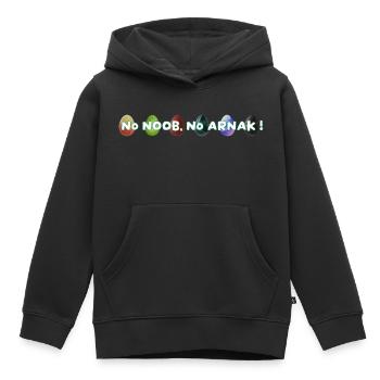 No Noob no arnak ! - Sweat Premium à capuche enfant bio - noir - Devant - AI Model Kid Male (0cm)