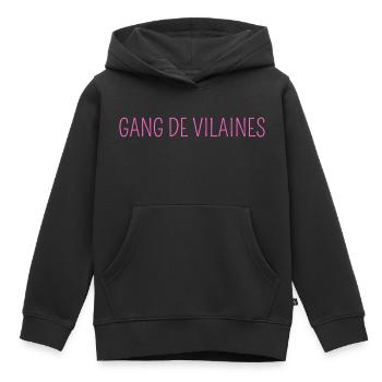 Gang de vilaines - Sweat Premium à capuche enfant bio - noir - Devant - AI Model Kid Male (0cm)