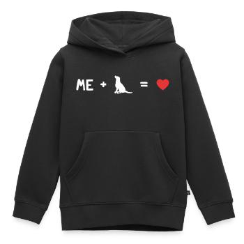 Moi Et Mon Chien - Sweat Premium à capuche enfant bio - noir - Devant - AI Model Kid Male (0cm)