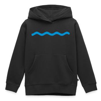 Wellen - Kinder Premium Organic Hoodie - Schwarz - Vorne - AI Model Kid Male (0cm)