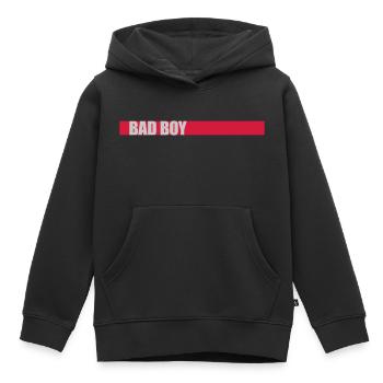Spruch Bad Boy - Kinder Premium Organic Hoodie - Schwarz - Vorne - AI Model Kid Male (0cm)