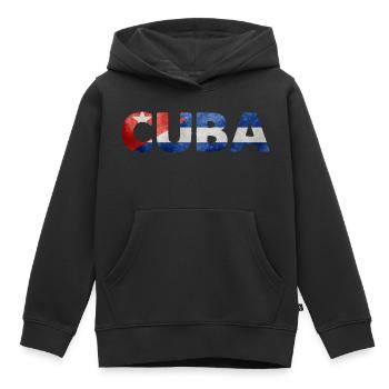 Kuba - Kinder Premium Organic Hoodie - Schwarz - Vorne - AI Model Kid Male (0cm)