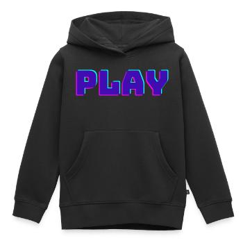 Jouer - Sweat Premium à capuche enfant bio - noir - Devant - AI Model Kid Male (0cm)