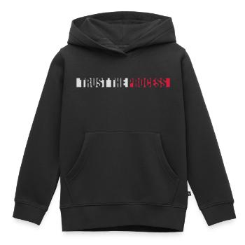 faire confiance au processus Devis - Sweat Premium à capuche enfant bio - noir - Devant - AI Model Kid Male (0cm)