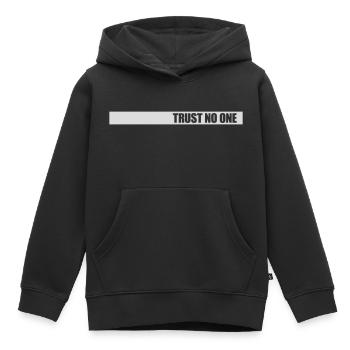 ne faites confiance à personne pour ne citer - Sweat Premium à capuche enfant bio - noir - Devant - AI Model Kid Male (0cm)