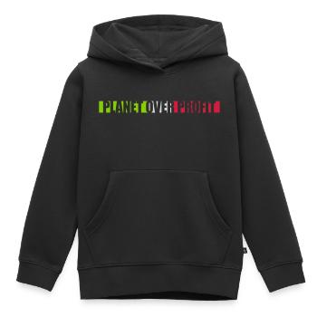 Planète sur le devis de profit - Sweat Premium à capuche enfant bio - noir - Devant - AI Model Kid Male (0cm)