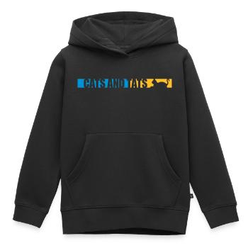 cats and tats Zitat - Kinder Premium Organic Hoodie - Schwarz - Vorne - AI Model Kid Male (0cm)