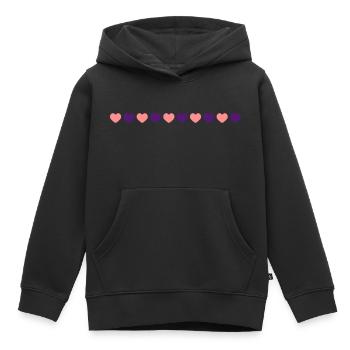 10_kleine_herzen2 - Sweat Premium à capuche enfant bio - noir - Devant - AI Model Kid Male (0cm)