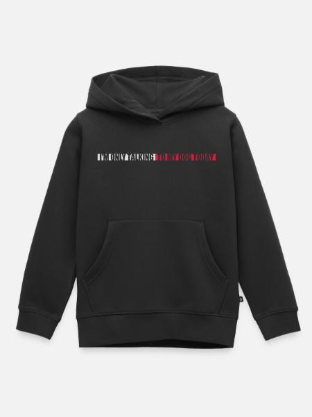 only talking to dog - Kinder Premium Organic Hoodie - Schwarz
