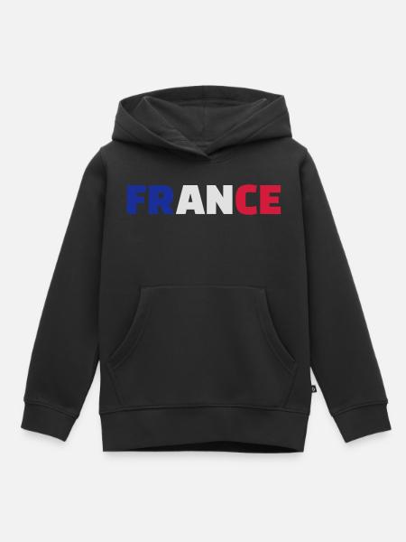 Frankreich - Kinder Premium Organic Hoodie - Schwarz