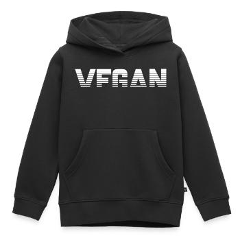 VEGAN Lifestyle - Kinder Premium Organic Hoodie - Schwarz - Vorne - AI Model Kid Male (0cm)