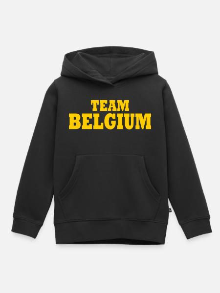 Team belgium - Kinder Premium Organic Hoodie - Schwarz