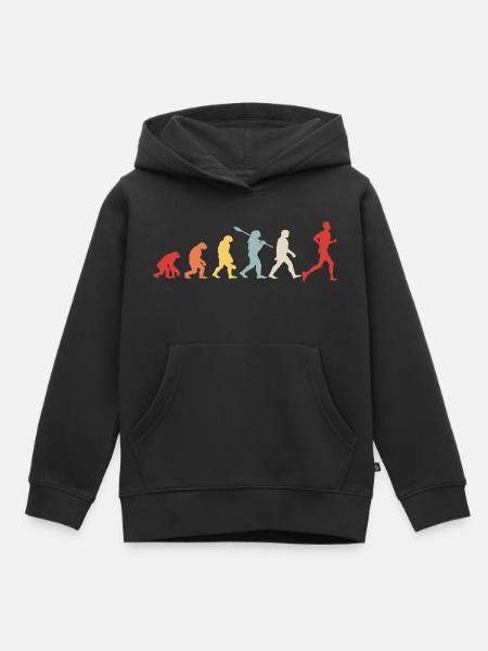 Entwicklung des Marathons - Kinder Premium Organic Hoodie - Schwarz