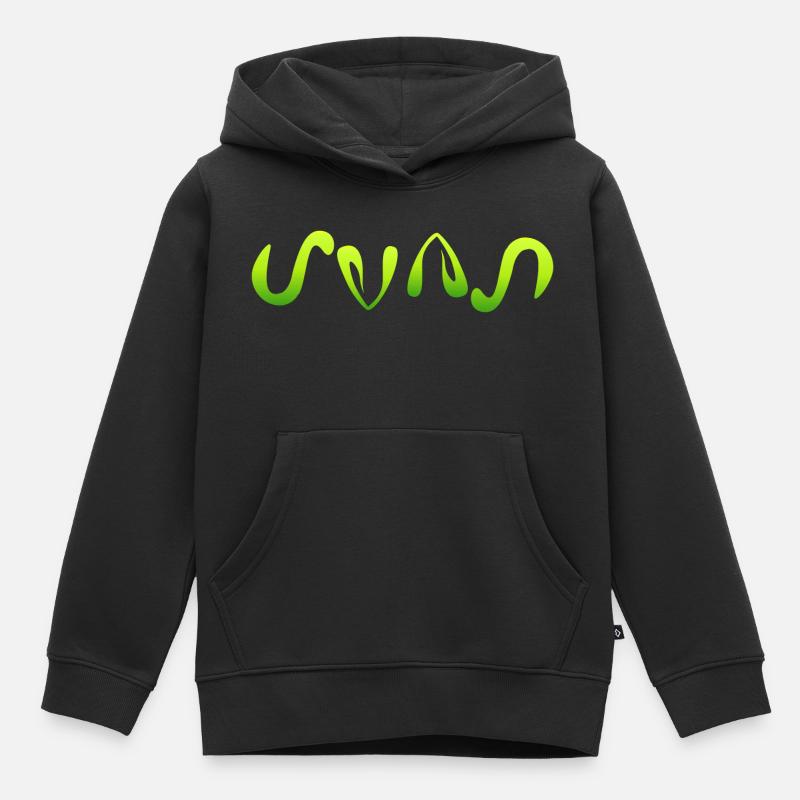 Sven - Sweat Premium à capuche enfant bio - noir