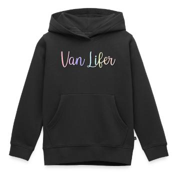 VAN LIFE VANLIFER NOMADS - Sweat Premium à capuche enfant bio - noir - Devant - AI Model Kid Male (0cm)