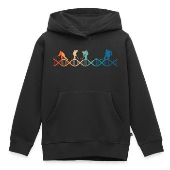 Eishockey liegt in meiner DNA - Kinder Premium Organic Hoodie - Schwarz - Vorne - AI Model Kid Male (0cm)