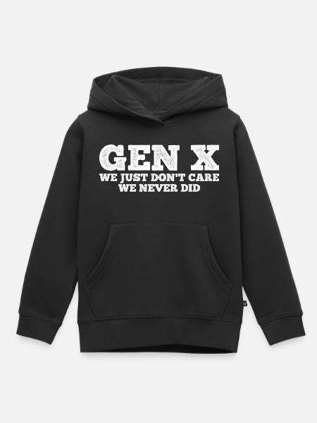Gen X FAFO Generation X - Premium børne hættetrøje økologisk - sort