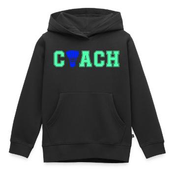 federball coach 1 - Kinder Premium Organic Hoodie - Schwarz - Vorne - AI Model Kid Male (0cm)