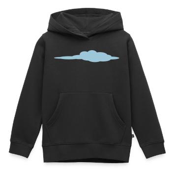 Cloud - Kids Premium Organic Hoodie - black - Front - AI Model Kid Male (0cm)