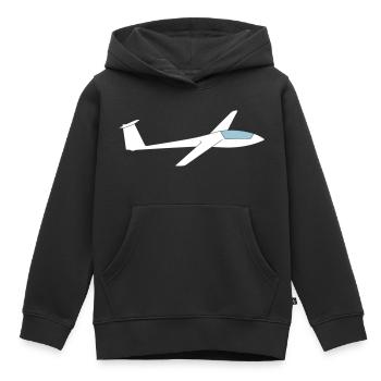 Pilote de planeur de planeur LS3A - Sweat Premium à capuche enfant bio - noir - Devant - AI Model Kid Male (0cm)