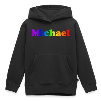 Michael - Kids Premium Organic Hoodie - black - Front - AI Model Kid Male (0cm)