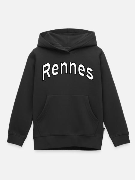 Rennes - Kinder Premium Organic Hoodie - Schwarz
