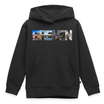 Bremen Vielfalt Stadtbild - Kinder Premium Organic Hoodie - Schwarz - Vorne - AI Model Kid Male (0cm)