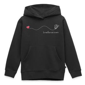 Le meilleur est à venir - Sweat Premium à capuche enfant bio - noir - Devant - AI Model Kid Male (0cm)