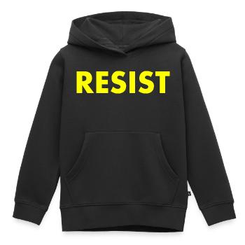 Resist - Kids Premium Organic Hoodie - black - Front - AI Model Kid Male (0cm)