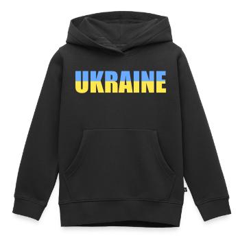 ukraine - Sweat Premium à capuche enfant bio - noir - Devant - AI Model Kid Male (0cm)