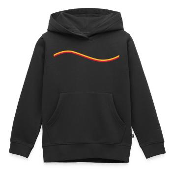 Wave - Sweat Premium à capuche enfant bio - noir - Devant - AI Model Kid Male (0cm)