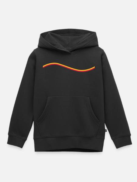 Welle - Kinder Premium Organic Hoodie - Schwarz