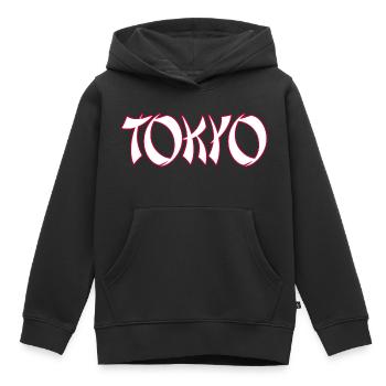 Tokyo - Sweat Premium à capuche enfant bio - noir - Devant - AI Model Kid Male (0cm)