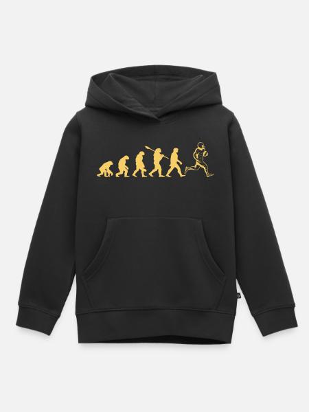 Die Entwicklung des Rugby - Kinder Premium Organic Hoodie - Schwarz